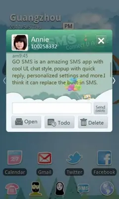 GOSMS 1st Anniversary Paradise Theme android App screenshot 1